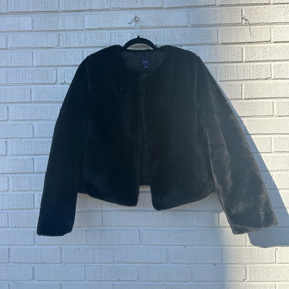J. Crew Black Teddy Jacket